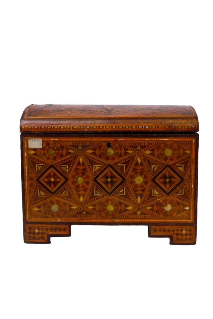 Vintage Wooden Box with Traditional Mosaic – Handmade  Decorative - Image 1