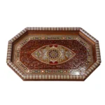 Handmade Damascus Mosaic Wooden Tray – Oriental
