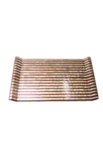 Set of 3 Walnut Serving Trays with Mother-of-Pearl Inlay, Handmade - Image 2