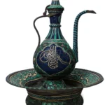 Handcrafted Copper Basin & Pitcher Set – Enamel Ottoman Style