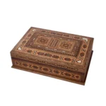 Vintage Mosaic Box with Red Velvet – Handmade Wooden Box