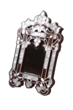 Mini Wooden Wall Mirror with Mother-Of-Pearl Inlays - Image 2
