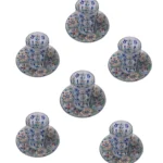 Damascus-Style Tea Glasses – Hand-Painted Enamel Set (Set of 6)