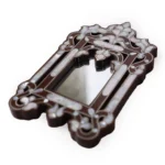 Mini Wooden Wall Mirror with Mother-Of-Pearl Inlays - Image 3