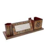 Mosaic Desk Set Handmade - 5-Piece with Engraving Area